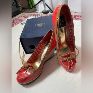 Milly - Sperry Collab Orange Women's Top Siders